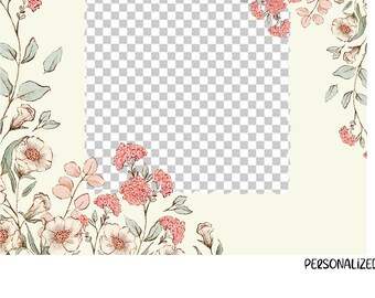 Personalize it!  Photo Floral Print: Custom Keepsake Gift (8x10 PNG)