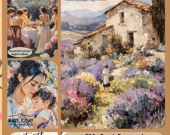 Vintage Style Mini Cards: Junk Journal, Scrapbook, Gift Tags (PDF Download)