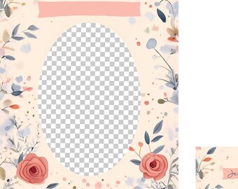 Custom Floral Photo Art: Personalized Keepsake Gift (8x10 PNG)