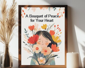 Girl with Flowers Cross Stitch Pattern: Bouquet of Peace (PDF)