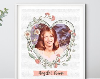 Personalize it!  Photo Art Print: Elegant Floral Keepsake (PNG Digital File)