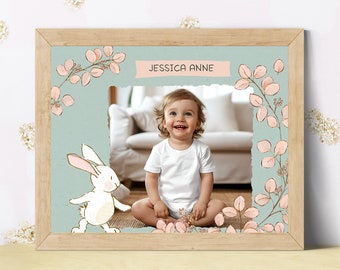 Personalize it!  Bunny Photo Art: Custom Baby Keepsake (PNG)