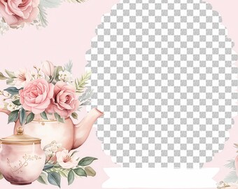 Personalized Floral Photo Art: Custom Nursery Decor (8x10 PNG)