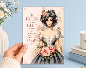 Be Fearless In The Pursuit Of What Sets Your Soul Aflame 5x7 Printable Junk Journal, Ephemera, Scrapbook, Collage, Card Making