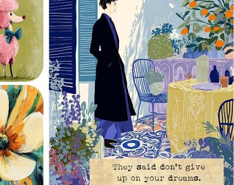 Retro Variety Junk Journal Scrapbooking Gift Tags Card Toppers PDF Download