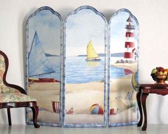 Lighthouse Nautical Printable Dollhouse Room Screen Miniature 1:12 Scale 022