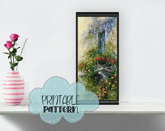 The Window Cross Stitch Pattern f003 Print and Stitch!