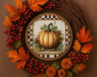 Rustic Pumpkin Download for Decoupage Crafts Fall Decor DIY Wood Box Jar Furniture Wreath Printable Autumn Art Project or Wall Print