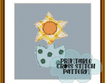 Discover the beauty of Spring with the Spring Flower Buddy Printable Cross Stitch Pattern!