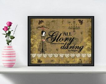 Altered Art Pattern All Glory Printable Cross Stitch 014