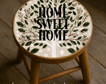 Home Sweet Home Tree Decoupage Printable for Furniture Box Coasters Bottles Signs Wall Print DIY Craft JPG Digital Download Cottagecore