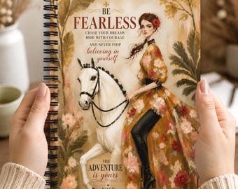 Be Fearless Horse Lover Notebook Inspirational Equestrian Journal Motivational Gift for Riders and Dreamers