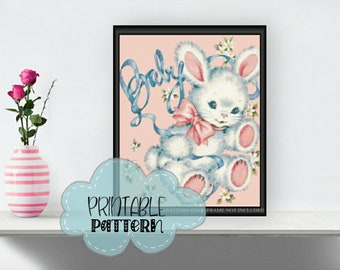 Baby Printable Cross Stitch Pattern F103 | Print and Stitch!