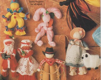 String Dolls Crochet Cotton Pattern Book 1990 Delores Frantz Quick No Sew DIY Doll Craft Projects
