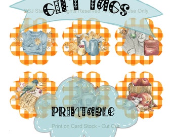 A Must-Have for Your Fall Gift Giving: Fall is Here Printable Gift Tags Autumn Designs