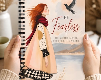 Be Fearless Inspirational Notebook Motivational Journal Encouragement Gift for Dreamers Writers and Adventurers