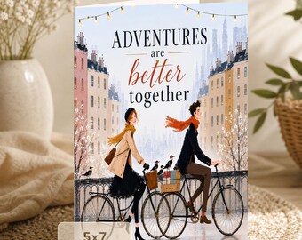 Printable Friendship Card Adventures Are Better Together Travel Friend Card 5x7 Digital Download
