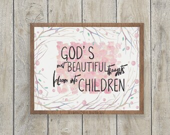 God's Most Beautiful Thoughts | Printable Cross Stitch Pattern 013