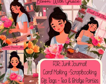 Florist Wordart Cards Scrapbook Junk Journals Gift Tags Party Favors Desk