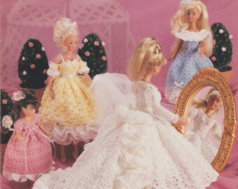 Fashion Doll Dream Wedding Crochet Pattern Book by Judy Schuler 1995