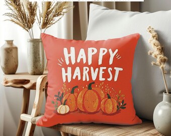 Happy Harvest Cross Stitch Pattern: Fall Pumpkin Farm Design (PDF Download 18x18in