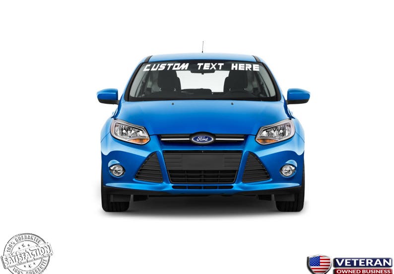 Custom Text Windshield Banner Vinyl Decal Fits Ford Focus St Etsy
