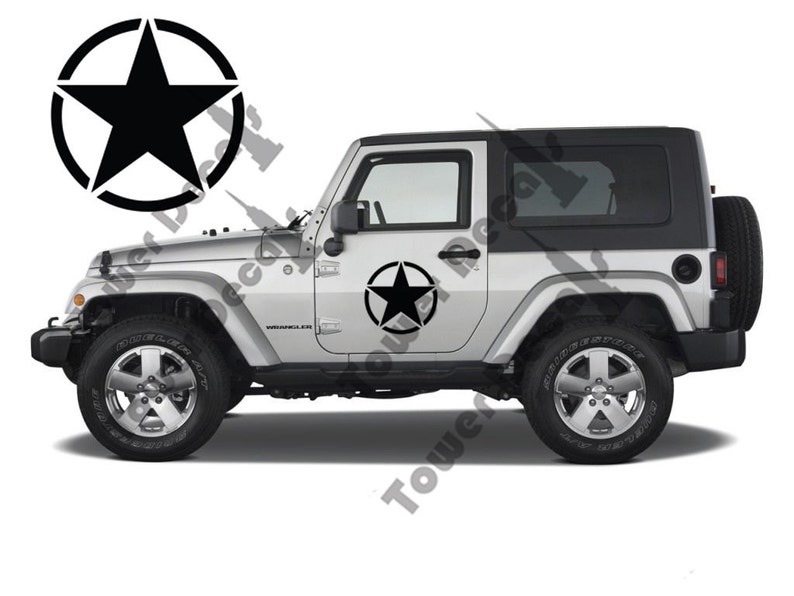 16 Army Stars Fits Full Doors For Jeep Wranglers Rubicons Etsy