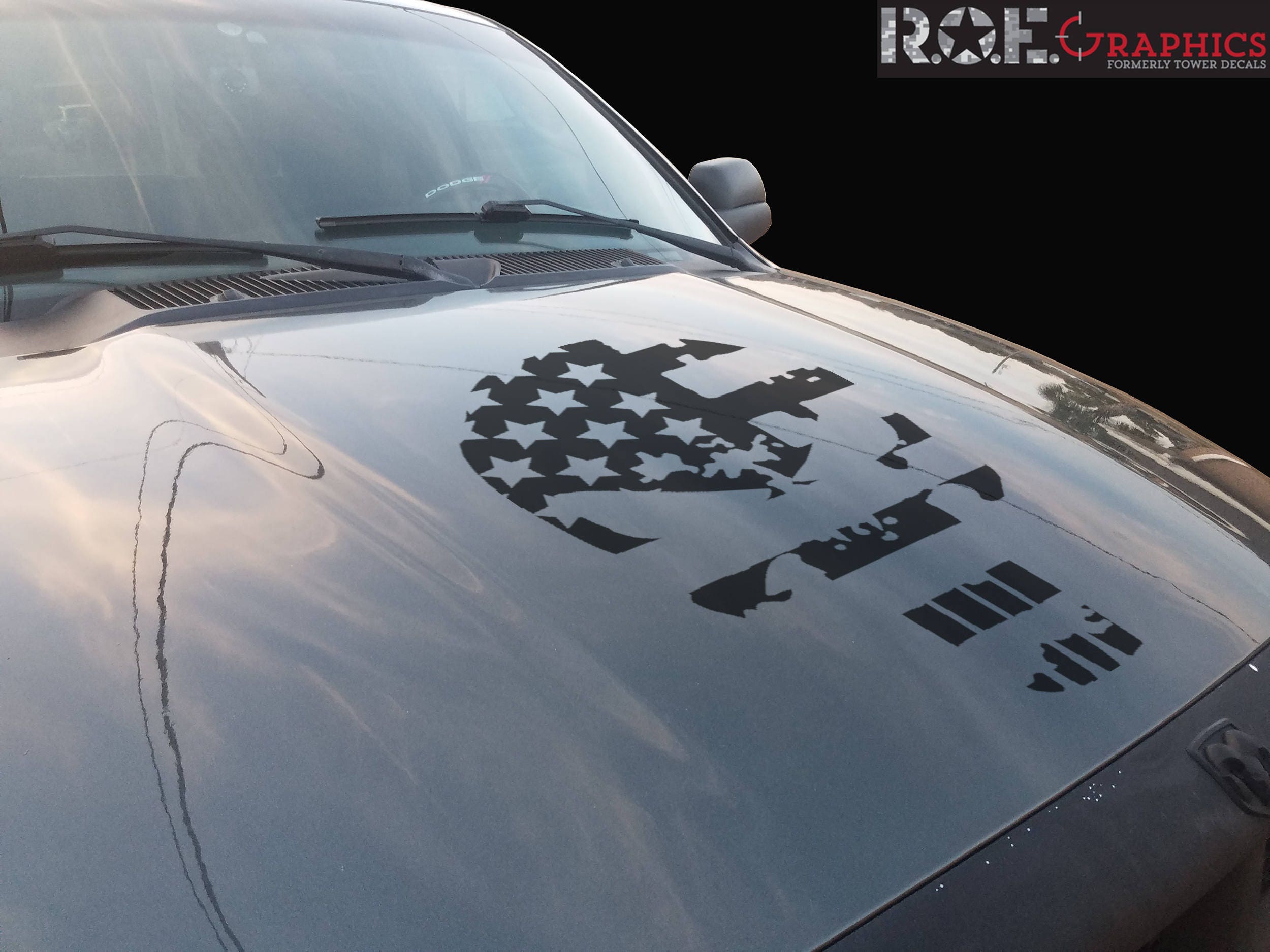 Car & Truck Decals, Emblems & License Frames 2 Jeep Punisher Skulls