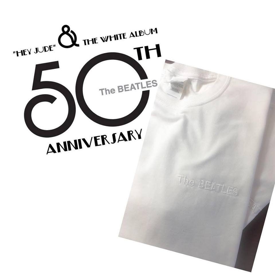 The Beatles White Album 50th Anniversary Embroidered T Shirt Sizes