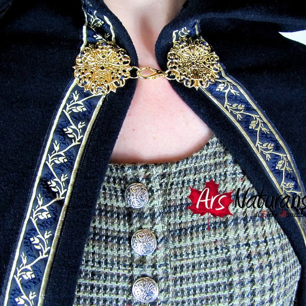 RESERVED FOR KAITLYN Italian Wool Starry Night Moonlight Midnight  Blue Elven Cloak