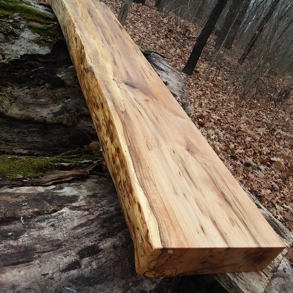 Live Edge Spalted Maple Shelf