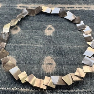 Handcrafted modern sterling silver necklace