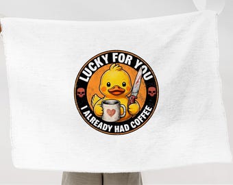 Zum Glück hatte ich meinen Morgenkaffee niedlich lustige Ente Enten Gans Gemütliche Blnket - weiche Polar-Fleece-Decke werfen Bettwäsche