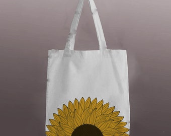 Sunflower Summer Flower Yellow Beautiful - Reuseable Shopping Canvas Tote Bag