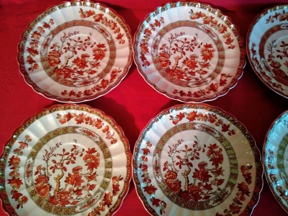 Queens Indian Tree China English China Blue And White Bowls Blue