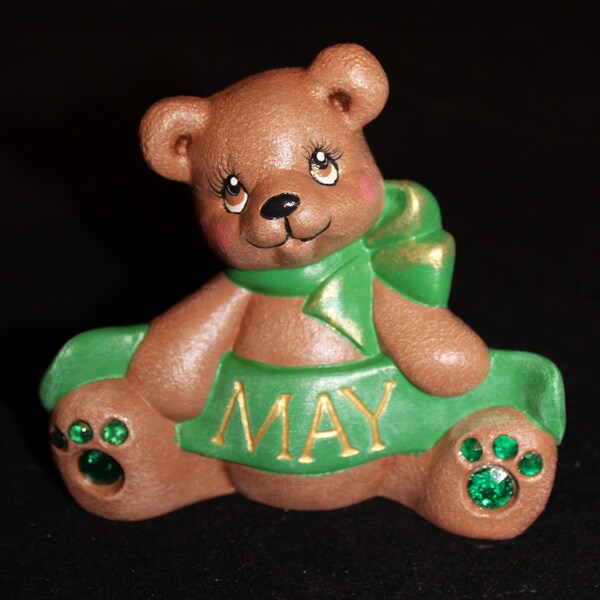 Ceramic Birthstone Bear- May