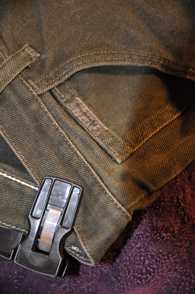 Dark Green Wrangler High Waisted Heavy Jeans