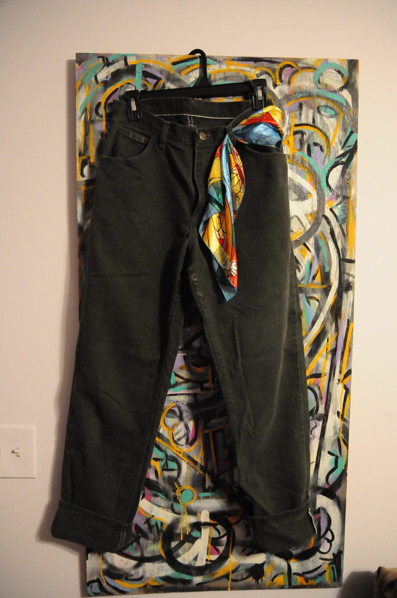 Dark Green Wrangler High Waisted Heavy Jeans