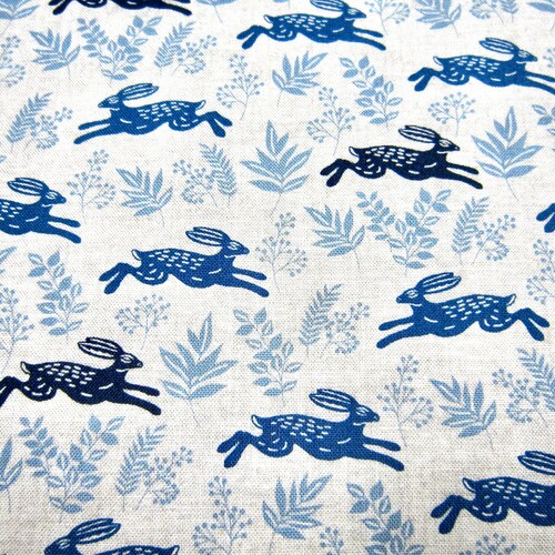 Blue Bunny Back Fabric Fabric Blue Bunny Fabric Bunny | Etsy
