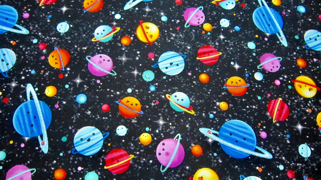 Outer Space Cotton Fabric Made by Michael Miller Fabrics Called Cosmic ...