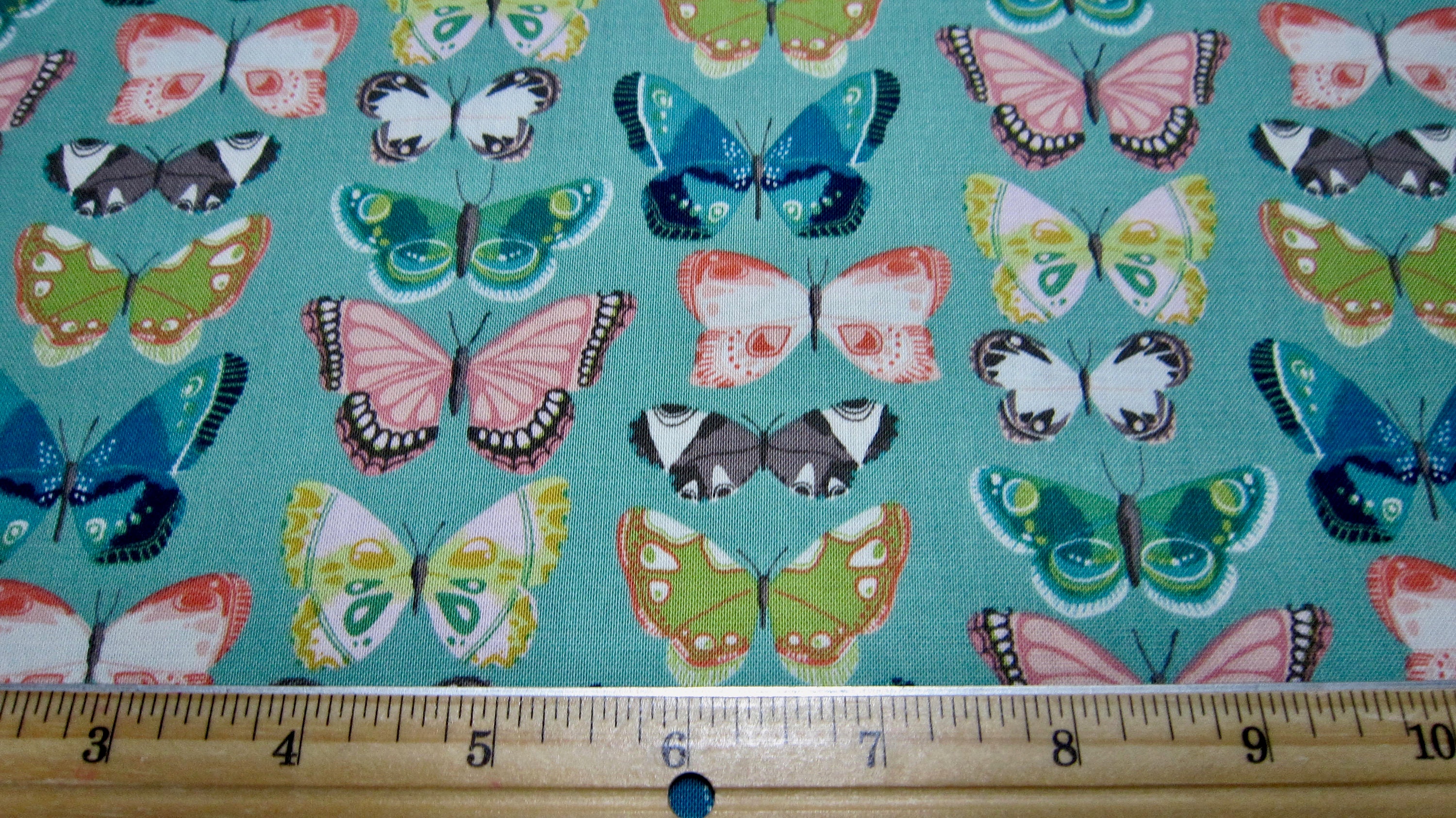 Teal Butterfly Cotton Fabric Made By Riley Blake Designs Etsy.de
