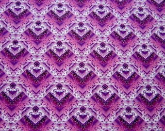 In The Beginning Geometric Design Cotton Fabric Magenta Lace Unicorns Collection Designed By Jason Yenter 10UN-1