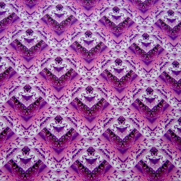 In The Beginning Geometric Design Cotton Fabric Magenta Lace Unicorns Collection Designed By Jason Yenter 10UN-1