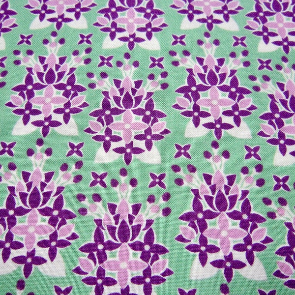 New Hampshire State Flower Purple Lilac Cotton Fabric Made By In The Beginning Fabrics