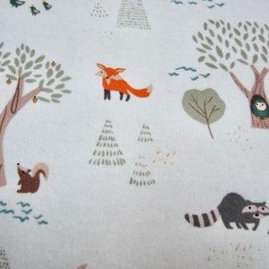 Riley Blake Woodland Aqua Cotton Flannel Fabric Designed By Deena Rutter Called Elmer & Eloise Bears F14690