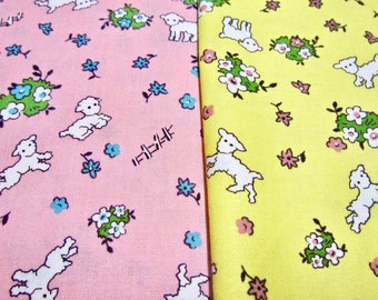 Baby Lamb Cotton Fabric in Pink Called Toy Chest 3 Designed by Penny Rose Studio