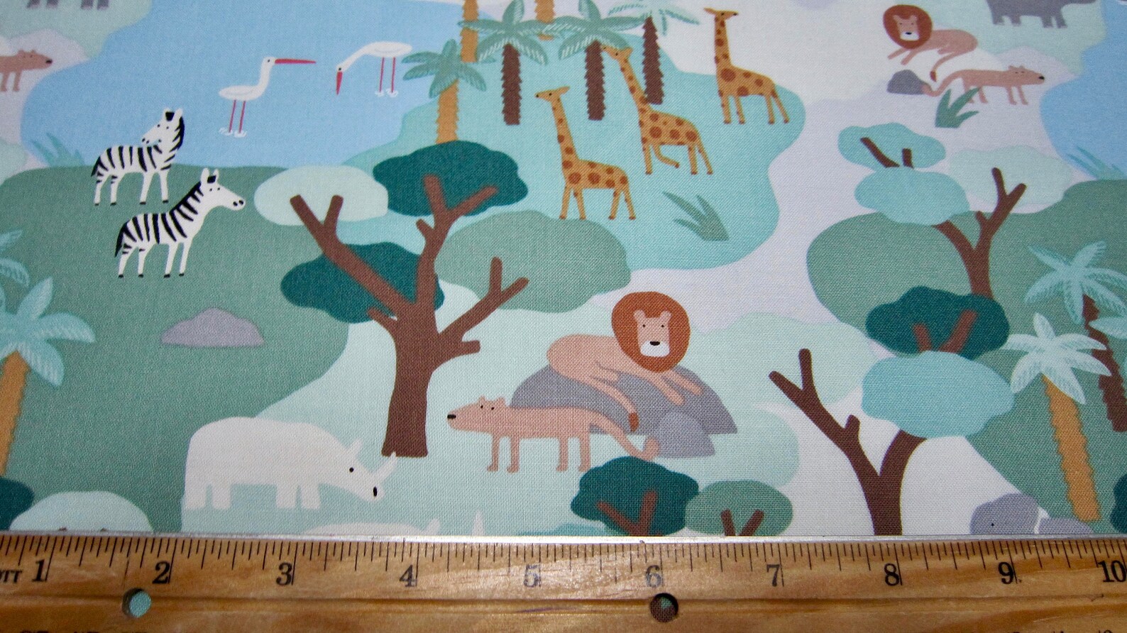 Childrens Safari Animal Cotton Fabric Called Safari Made by Etsy