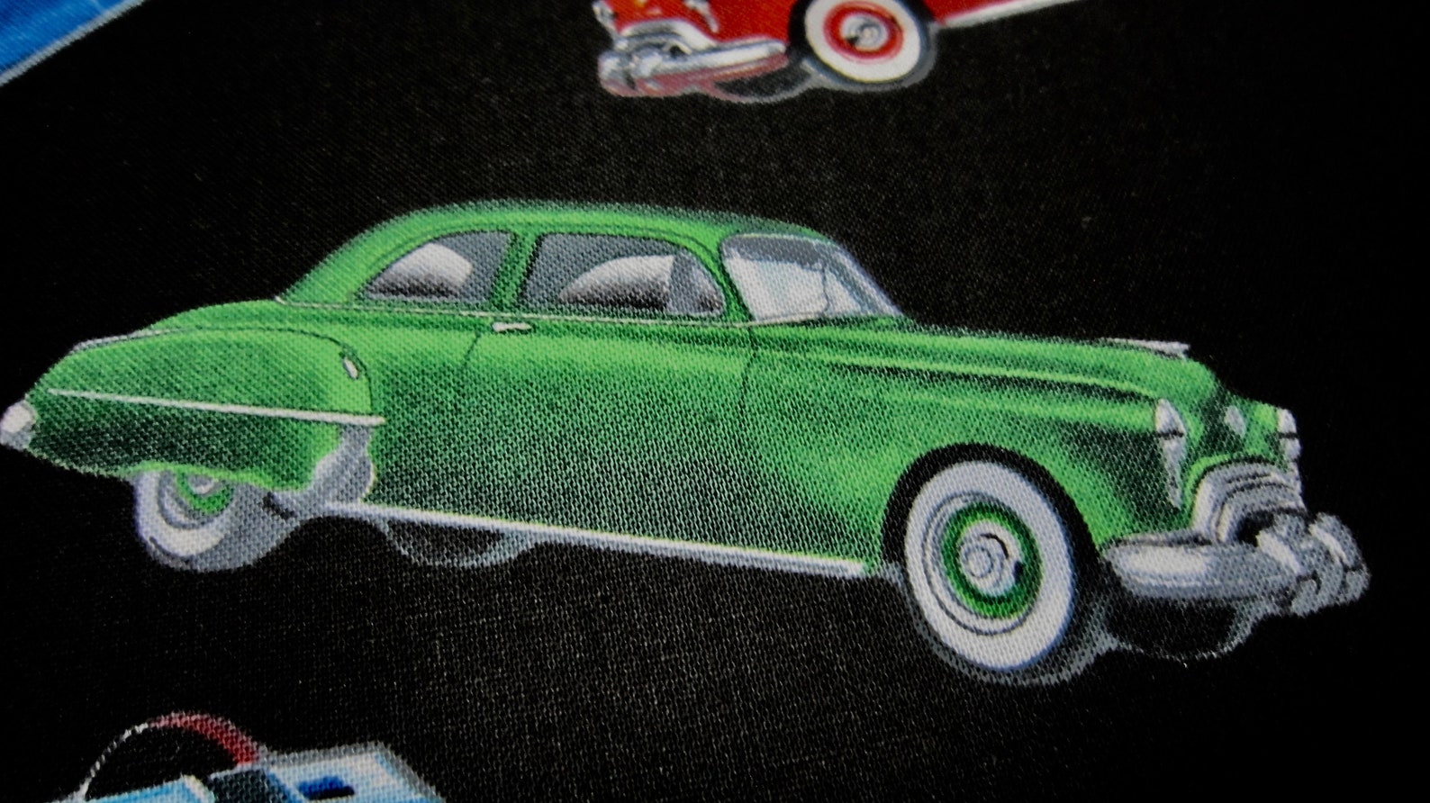 40's 50's Cars Cotton Fabric Called Tossed Classic Etsy
