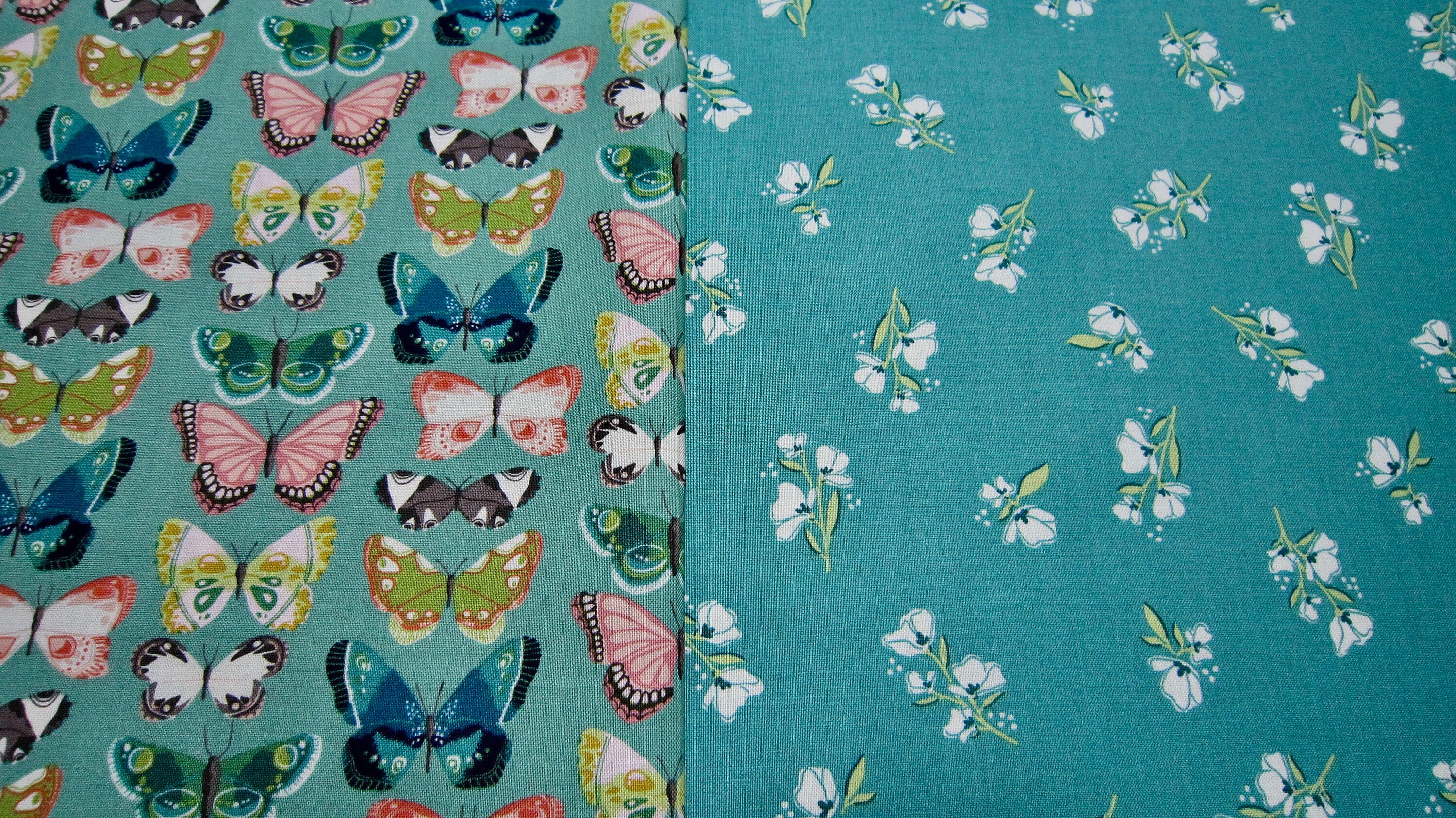 Teal Butterfly Cotton Fabric Made By Riley Blake Designs Etsy.de