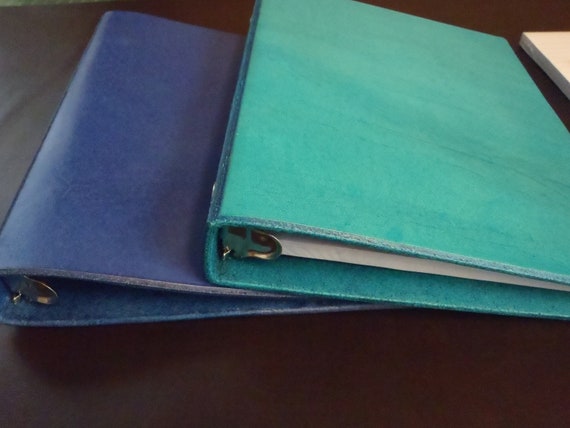 handmade leather a5 5 5 x 8 5 refillable etsy
